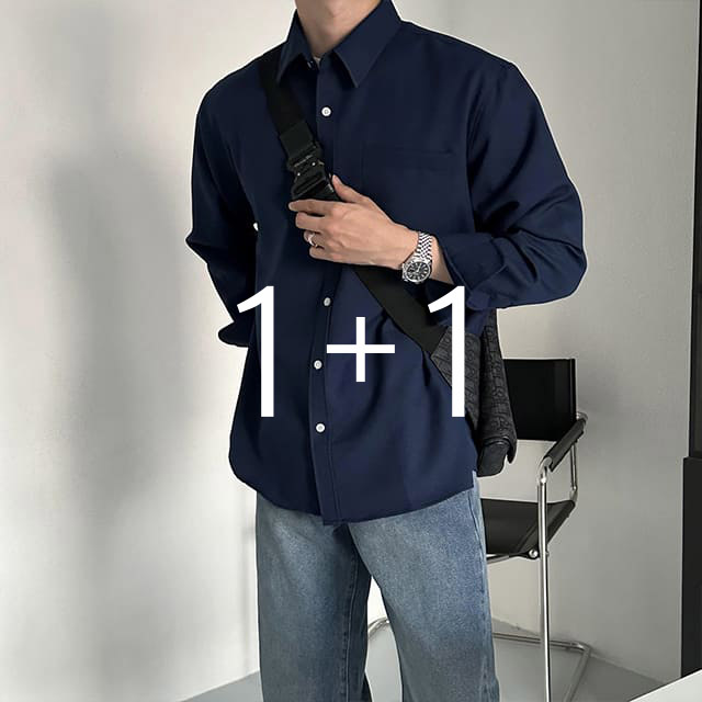 [1+1] 바이프 8컬러 구김방지 미니멀 셔츠