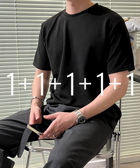 [1+1+1+1+1] 피넛 링클프리 반팔 티셔츠
