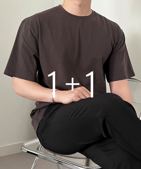 [1+1] 스쿼드 포핏 반팔 티셔츠